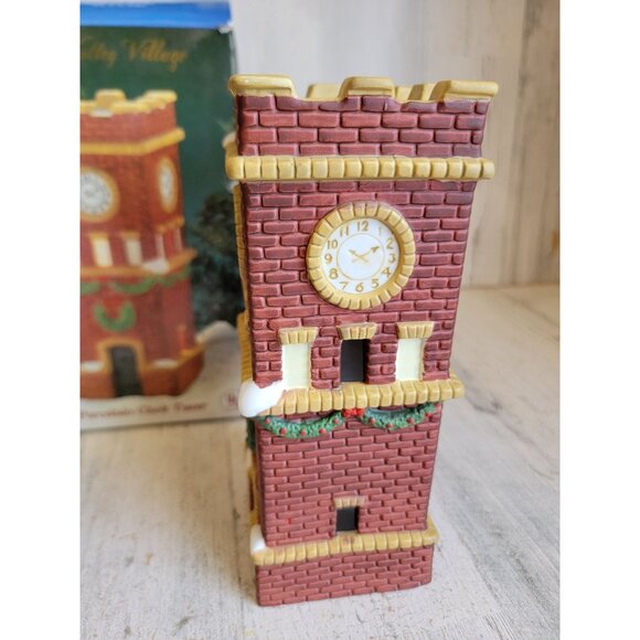 Heartland valley porcelain clock Tower vintage Village accessory Xmas - Picture 7 of 8